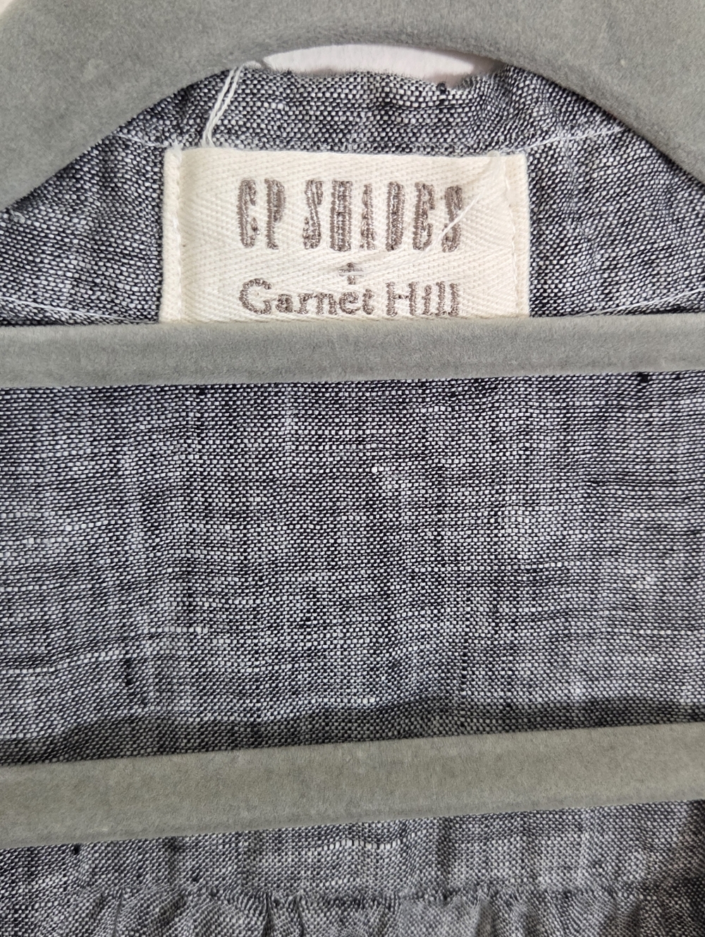 CP Shades x Garnet Hill Linen Lara Shirt Dress Boho Lagenlook Casual Artsy Large - Picture 5 of 10